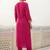 women ethnic motifs embroidered regular thread work kurta with trousers