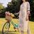 women floral printed regular kurta with trousers