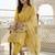 women ethnic motifs embroidered regular thread work kurta with trousers & dupatta