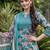 women floral printed regular cotton kurta with trousers & with dupatta