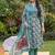 women floral printed regular cotton kurta with trousers & with dupatta