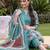 women floral printed regular cotton kurta with trousers & with dupatta
