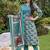women floral printed regular cotton kurta with trousers & with dupatta