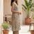 women printed regular cotton kurta with trousers