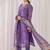women floral printed regular thread work kurta with trousers & with dupatta