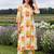 women printed regular cotton kurta with trousers