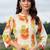 women printed regular cotton kurta with trousers