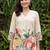 floral printed regular kurta with trousers & with dupatta