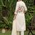 floral printed regular kurta with trousers & with dupatta