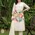 floral printed regular kurta with trousers & with dupatta