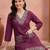 women ethnic motifs embroidered regular thread work cotton kurta with trousers