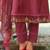 women floral embroidered regular thread work kurta with trousers & with dupatta