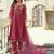 women floral embroidered regular thread work kurta with trousers & with dupatta