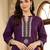 women ethnic motifs printed regular cotton kurta with trousers