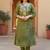 women ethnic motifs embroidered regular thread work kurta with trousers