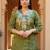 women ethnic motifs embroidered regular thread work kurta with trousers