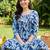 women floral printed regular cotton kurta with trousers