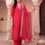 women ethnic motifs regular mirror work kurta with trousers & with dupatta