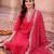 women ethnic motifs regular mirror work kurta with trousers & with dupatta