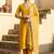 women ethnic motifs regular thread work kurta with trousers & with dupatta