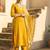 women ethnic motifs regular thread work kurta with trousers & with dupatta