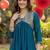 women ethnic motifs embroidered empire kurta with trousers & with dupatta
