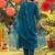 women ethnic motifs embroidered empire kurta with trousers & with dupatta
