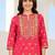women ethnic motifs printed regular cotton kurta with trousers