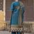 women ethnic motifs printed regular mirror work cotton kurta with trousers & with dupatta