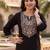 women ethnic motifs embroidered regular thread work cotton kurta with trousers