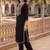 women ethnic motifs embroidered regular thread work cotton kurta with trousers