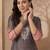 women ombre embroidered regular thread work kurta with trousers & with dupatta