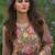 women floral embroidered empire thread work silk kurta with trousers & with dupatta