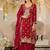 women ethnic motifs embroidered regular kurta with sharara & with dupatta