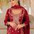 women ethnic motifs embroidered regular kurta with sharara & with dupatta