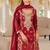 women ethnic motifs embroidered regular kurta with sharara & with dupatta