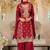 women ethnic motifs embroidered regular kurta with sharara & with dupatta
