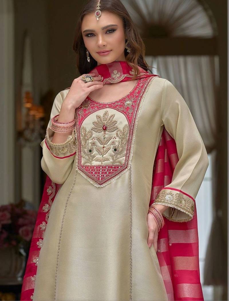 women ethnic motifs embroidered regular kurta with palazzos & with dupatta