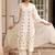 women ethnic motifs embroidered regular thread work cotton kurta with palazzos & with dupatta