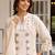 women ethnic motifs embroidered regular thread work cotton kurta with palazzos & with dupatta