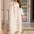 women ethnic motifs embroidered regular thread work cotton kurta with palazzos & with dupatta