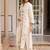 women ethnic motifs embroidered regular thread work cotton kurta with palazzos & with dupatta