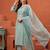 women embroidered regular thread work kurta with trousers & with dupatta