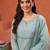 women embroidered regular thread work kurta with trousers & with dupatta