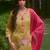 women ethnic motifs embroidered regular thread work kurta with palazzos & with dupatta