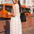 women ethnic motifs printed regular cotton kurta with trousers