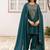 women ethnic motifs embroidered regular thread work kurta with patiala & with dupatta