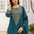 women ethnic motifs embroidered regular thread work kurta with patiala & with dupatta