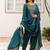 women ethnic motifs embroidered regular thread work kurta with patiala & with dupatta