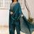 women ethnic motifs embroidered regular thread work kurta with patiala & with dupatta